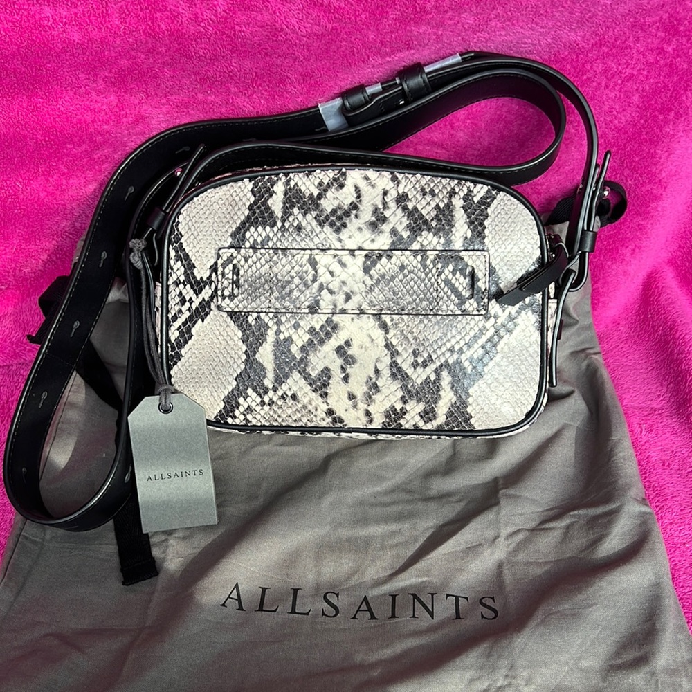 NWT ALLSAINTS sliver bun bag xbody (wb103q)